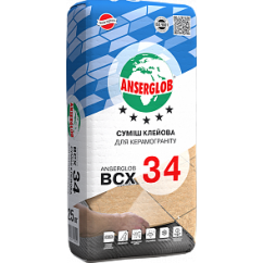 Клей для керамогранита, Anserglob BCX-34, 25 кг. Клей для керамогранита, Anserglob BCX-34, 25 кг.