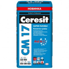 Клей Ceresit CM-17 Aero Super Flexible эластичный, 25 кг Клей Ceresit CM-17 Aero Super Flexible эластичный, 25 кг