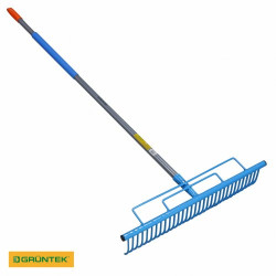 Грабли газонные GRUNTEK RR-600/140S, 32 зубца, стальная ручка 140 см