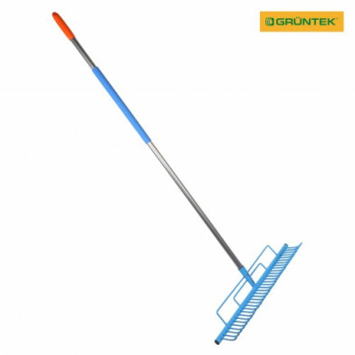 Грабли газонные GRUNTEK RR-600/140S, 32 зубца, стальная ручка 140 см - 