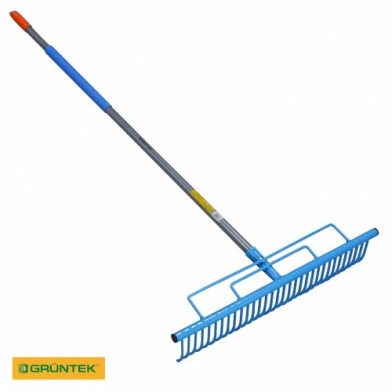 Грабли газонные GRUNTEK RR-600/180S, 32 зубца, стальная ручка 180 см