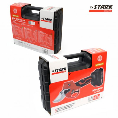 Секатор аккумуляторный STARK BPS-2130, 21 В, до 30 мм, кейс - 